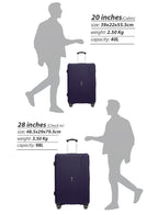 Spectrum 2-Piece Luggage Set – Lightweight ABS Hard Shell Suitcase, 20” Carry-On & 28” Check-In Trolley Bag with 360° Spinner Wheels & TSA Lock PARAJOHN SAUDI ARABIA