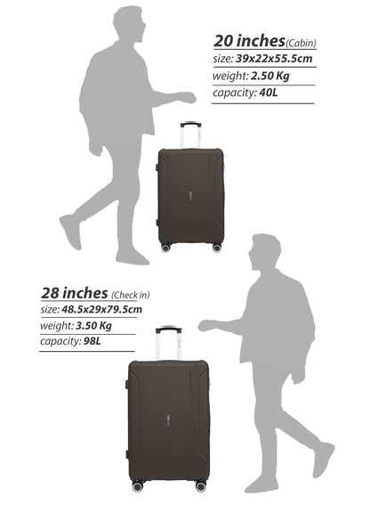 Spectrum 20-Inch Hard Shell Carry-On Luggage Trolley Bag, Lightweight with 360° Spinner Wheels, Durable Travel Suitcase for Cabin and Hand Luggage PARAJOHN SAUDI ARABIA