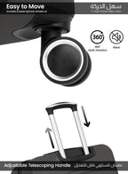 UrbanShield 20-Inch Hard Shell Carry-On Luggage Trolley Bag, Lightweight with 360° Spinner Wheels, Durable Travel Suitcase for Cabin and Hand Luggage PARAJOHN SAUDI ARABIA