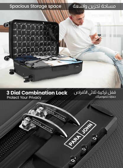 UrbanShield 28-Inch Check-in Luggage – Lightweight ABS Hard Shell Suitcase with 360° Spinner Wheels & TSA Lock PARAJOHN SAUDI ARABIA