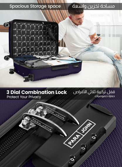 UrbanShield 2-Piece Luggage Set – Lightweight ABS Hard Shell Suitcase, 20” Carry-On & 28” Check-In Trolley Bag with 360° Spinner Wheels & TSA Lock PARAJOHN SAUDI ARABIA