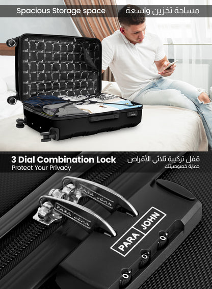 UrbanShield 28-Inch Check-in Luggage – Lightweight ABS Hard Shell Suitcase with 360° Spinner Wheels & TSA Lock PARAJOHN SAUDI ARABIA