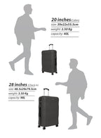 UrbanShield 2-Piece Luggage Set – Lightweight ABS Hard Shell Suitcase, 20” Carry-On & 28” Check-In Trolley Bag with 360° Spinner Wheels & TSA Lock PARAJOHN SAUDI ARABIA