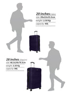 UrbanShield 2-Piece Luggage Set – Lightweight ABS Hard Shell Suitcase, 20” Carry-On & 28” Check-In Trolley Bag with 360° Spinner Wheels & TSA Lock PARAJOHN SAUDI ARABIA
