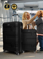 UrbanShield 2-Piece Luggage Set – Lightweight ABS Hard Shell Suitcase, 20” Carry-On & 28” Check-In Trolley Bag with 360° Spinner Wheels & TSA Lock PARAJOHN SAUDI ARABIA