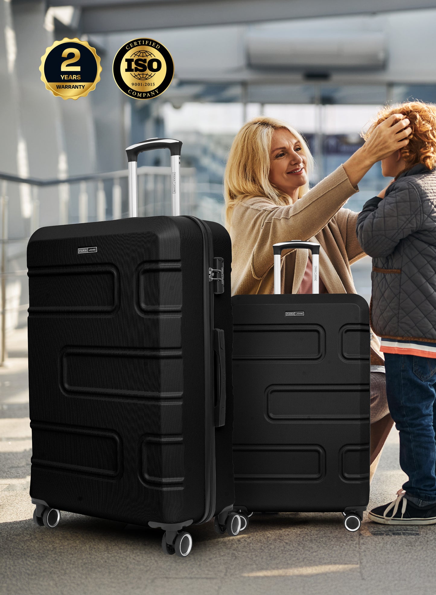 UrbanShield 2-Piece Luggage Set – Lightweight ABS Hard Shell Suitcase, 20” Carry-On & 28” Check-In Trolley Bag with 360° Spinner Wheels & TSA Lock PARAJOHN SAUDI ARABIA