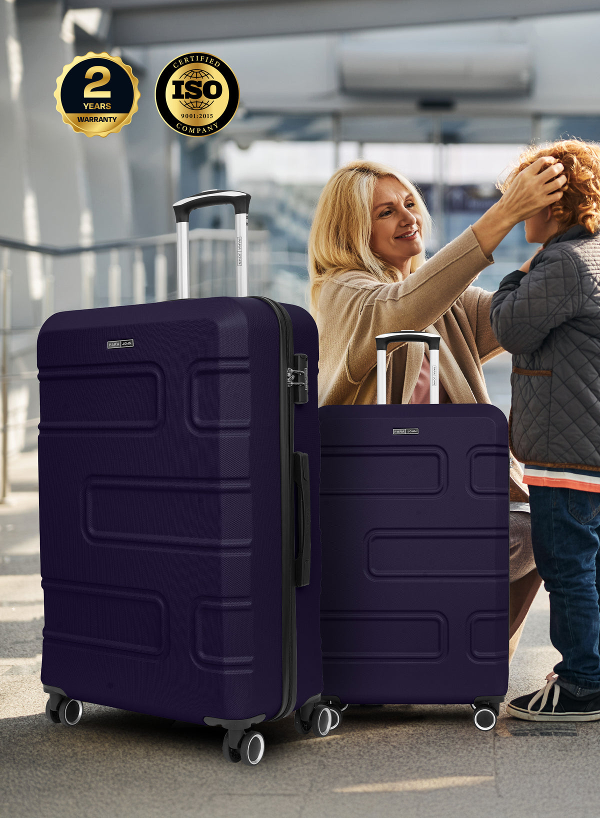 UrbanShield 2-Piece Luggage Set – Lightweight ABS Hard Shell Suitcase, 20” Carry-On & 28” Check-In Trolley Bag with 360° Spinner Wheels & TSA Lock PARAJOHN SAUDI ARABIA