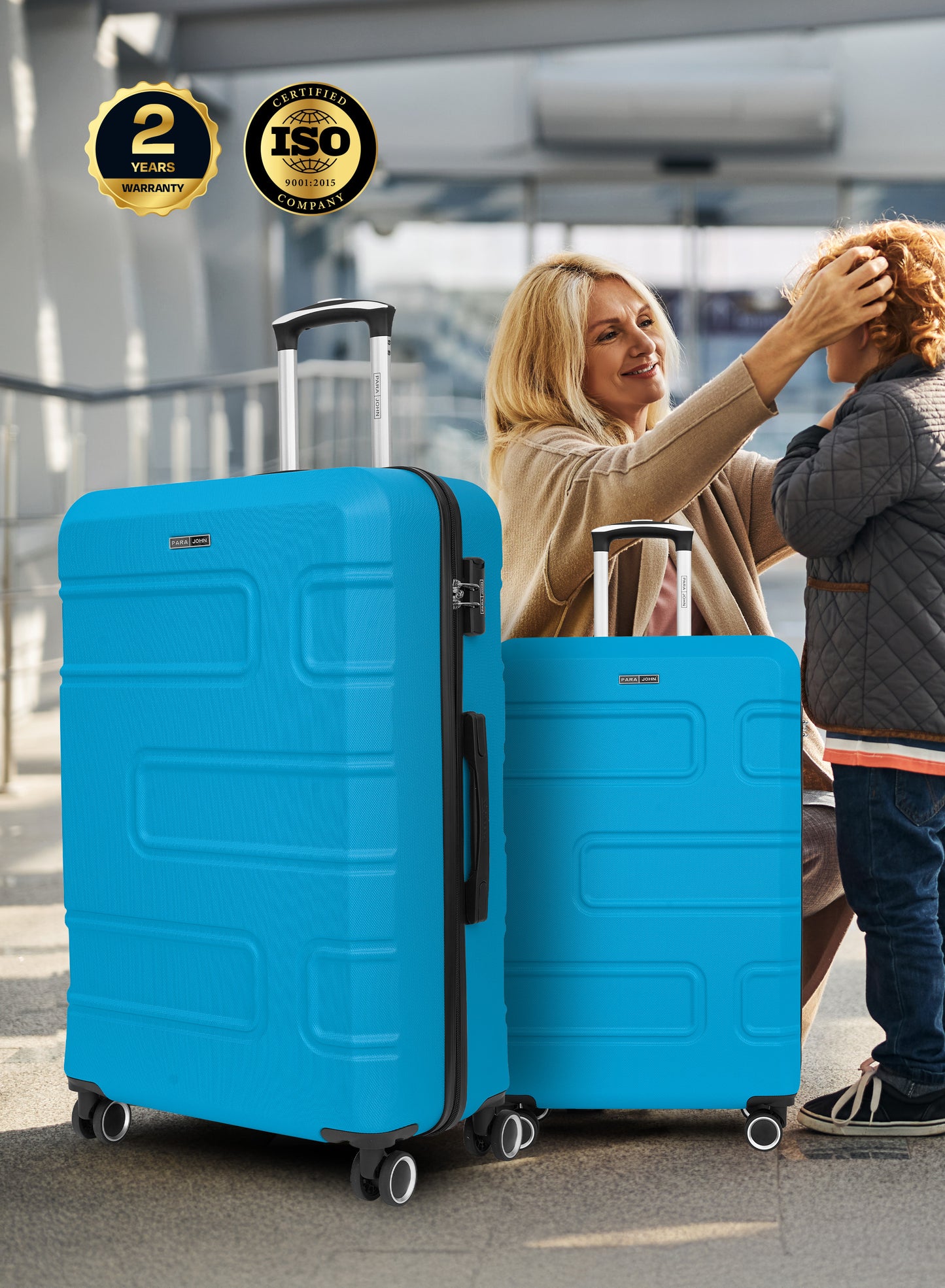 UrbanShield 2-Piece Luggage Set – Lightweight ABS Hard Shell Suitcase, 20” Carry-On & 28” Check-In Trolley Bag with 360° Spinner Wheels & TSA Lock PARAJOHN SAUDI ARABIA