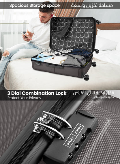 حقيبة سفر Sparkle مقاس 28 بوصة - حقيبة سفر خفيفة الوزن مصنوعة من مادة ABS الصلبة مع عجلات دوارة 360 درجة وقفل TSA