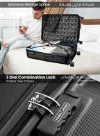 Sparkle 20-Inch Hard Shell Carry-On Luggage Trolley Bag, Lightweight with 360° Spinner Wheels, Durable Travel Suitcase for Cabin and Hand Luggage PARAJOHN SAUDI ARABIA