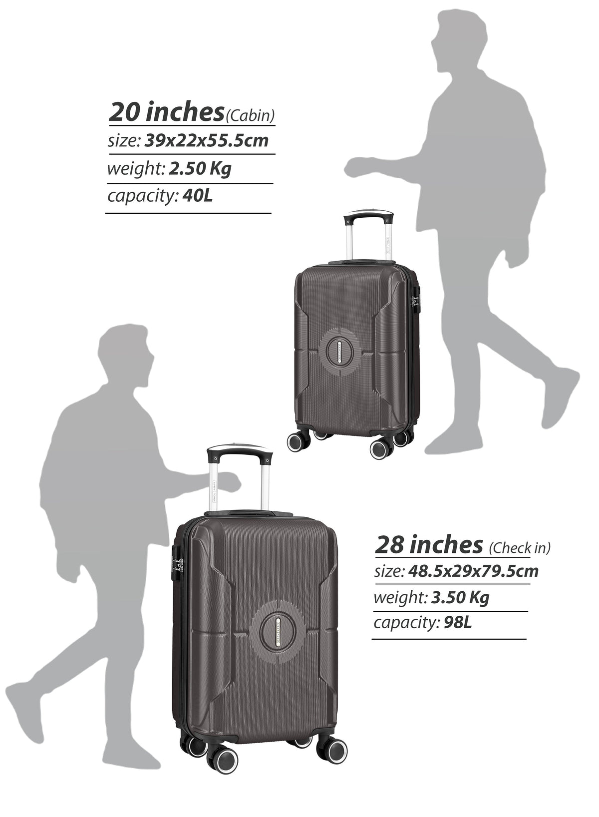 Sparkle 28-Inch Check-in Luggage – Lightweight ABS Hard Shell Suitcase with 360° Spinner Wheels & TSA Lock PARAJOHN SAUDI ARABIA