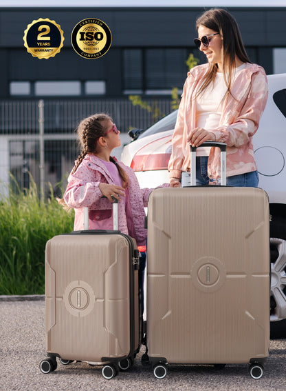 Sparkle 20-Inch Hard Shell Carry-On Luggage Trolley Bag, Lightweight with 360° Spinner Wheels, Durable Travel Suitcase for Cabin and Hand Luggage