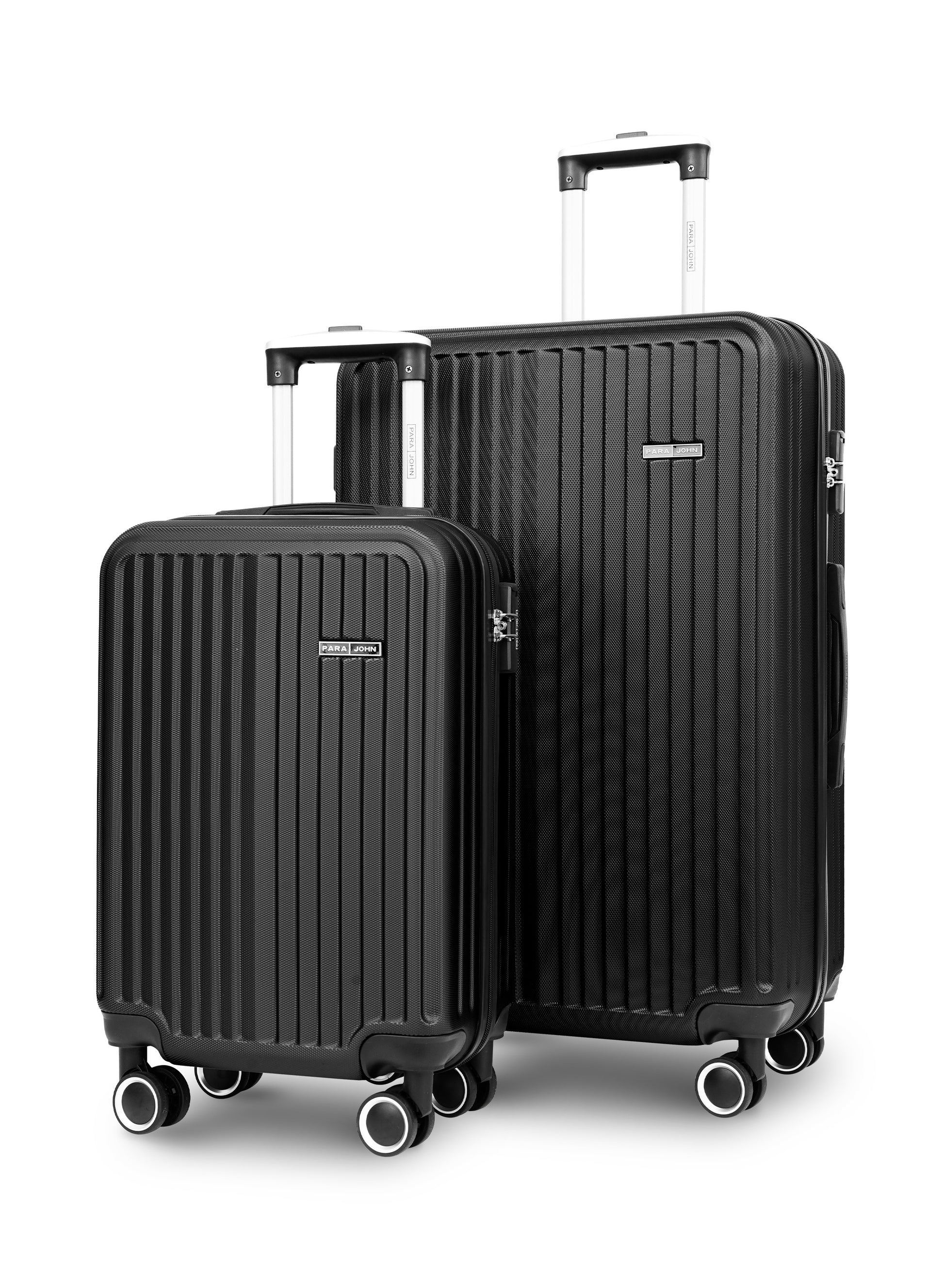 Para John 2-Pieces ABS HardsideTravel Trolley Luggage Set Black PARAJOHN UAE