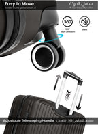 Para John 2-Pieces ABS HardsideTravel Trolley Luggage Set Black PARAJOHN UAE