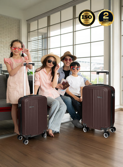 Para John 2-Pieces ABS HardsideTravel Trolley Luggage Set Black PARAJOHN UAE