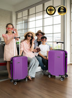 Para John 2-Pieces ABS HardsideTravel Trolley Luggage Set Black PARAJOHN UAE