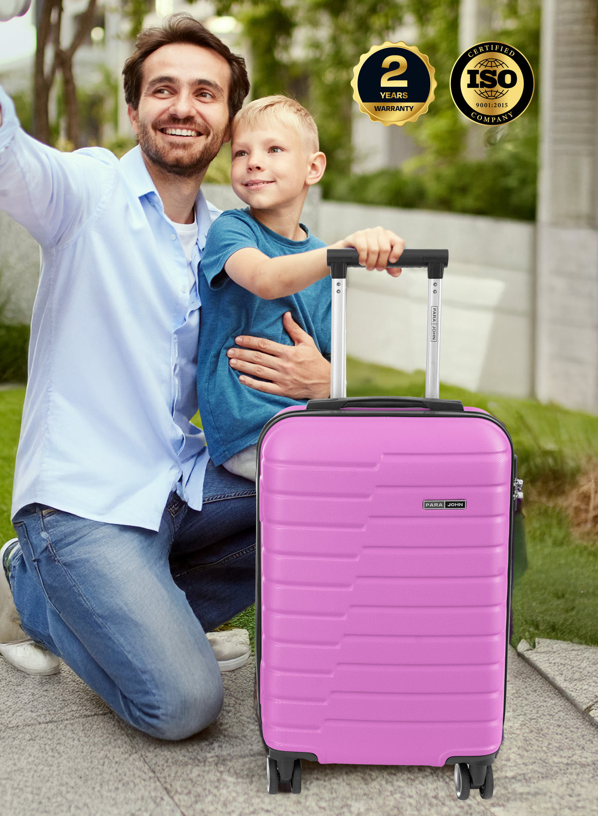 Parajohn 20-Inch Hard Shell Carry-On Luggage Trolley Bag, Lightweight with 360° Spinner Wheels, Durable Travel Suitcase for Cabin and Hand Luggage PARA JOHN
