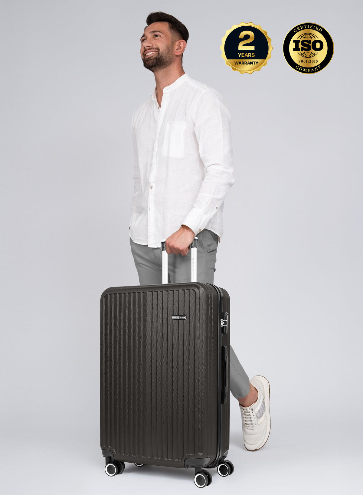 Nova 20-Inch Hard Shell Carry-On Luggage Trolley Bag, Lightweight with 360° Spinner Wheels, Durable Travel Suitcase for Cabin and Hand Luggage PARAJOHN UAE
