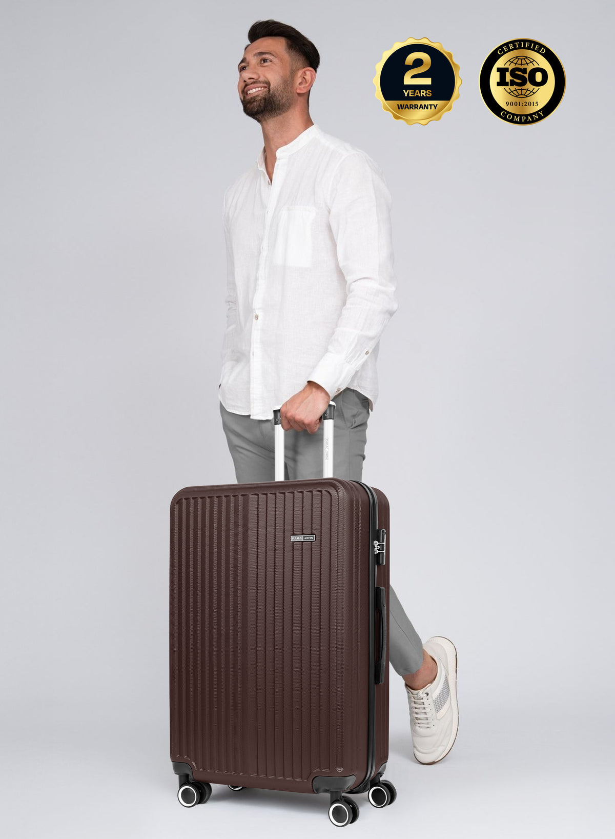 Nova 20-Inch Hard Shell Carry-On Luggage Trolley Bag, Lightweight with 360° Spinner Wheels, Durable Travel Suitcase for Cabin and Hand Luggage PARAJOHN UAE