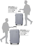 Parajohn 20-Inch Hard Shell Carry-On Luggage Trolley Bag, Lightweight with 360° Spinner Wheels, Durable Travel Suitcase for Cabin and Hand Luggage PARA JOHN
