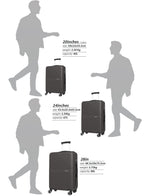 Strato Lightweight ABS Hard Side 8 Spinner Wheel Cabin Luggage / Carry-On Trolley Bag with Lock 20 Inch PARAJOHN SAUDI ARABIA