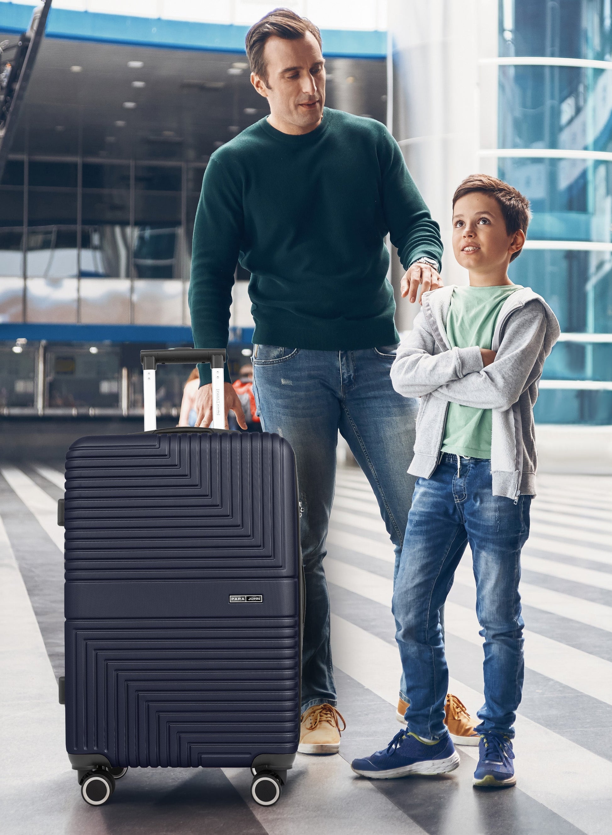 Strato Lightweight ABS Hard Side 8 Spinner Wheels Luggage checked-in Trolley Bag with Lock 24 inch PARAJOHN SAUDI ARABIA