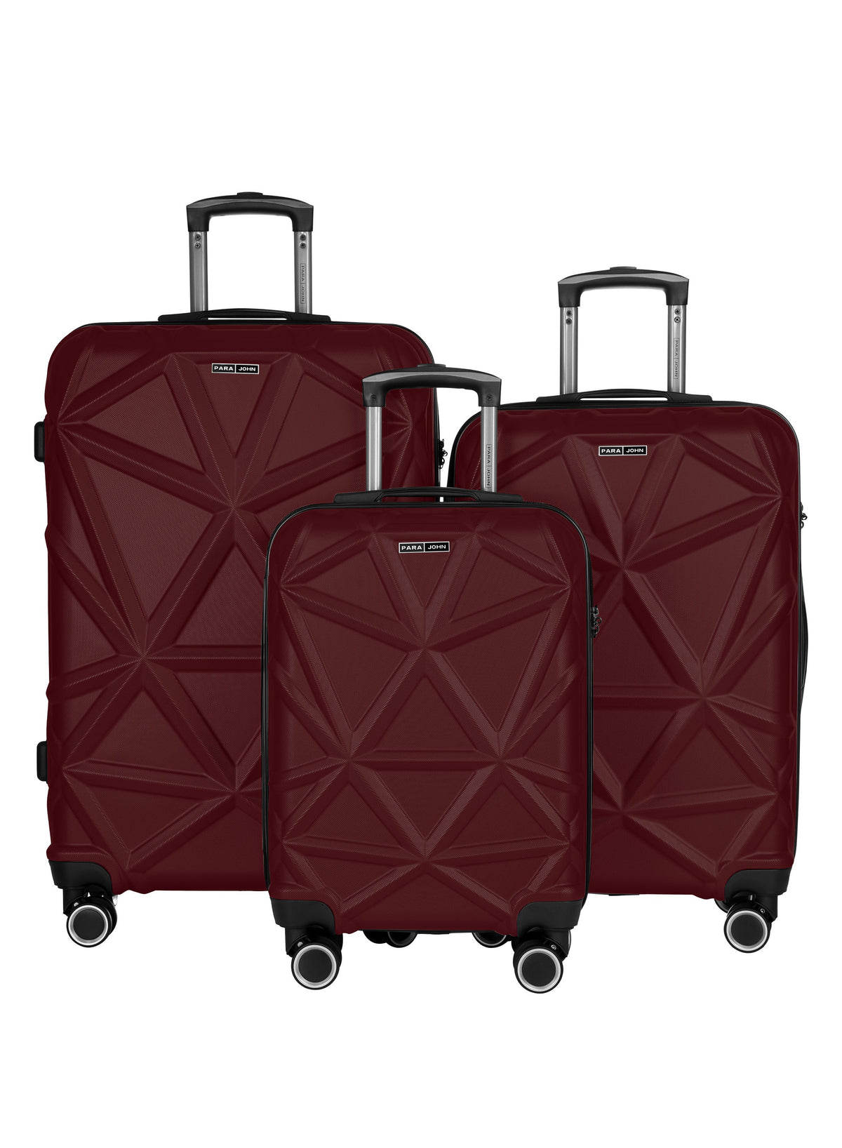 Matrix Set of 3 ABS Hard Case Luggage Trolley Bags with 8 Spinner Wheels and Lock (Small, Medium, Large) PARAJOHN KSA