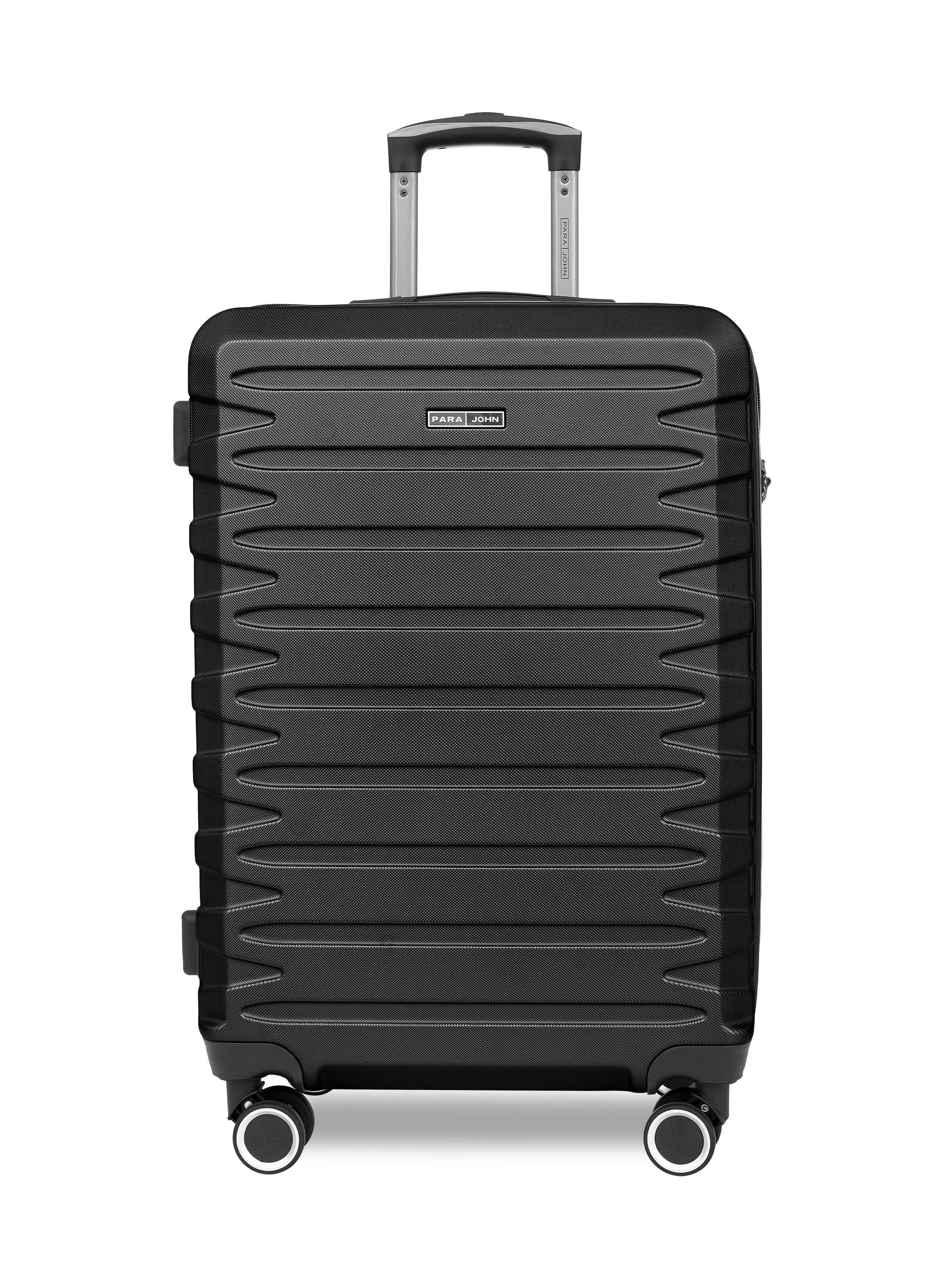 AeroShield Lightweight ABS Hard Side 8 Wheels Spinner Luggage checked in Trolley Bag with Lock 24 Inch PARA JOHN