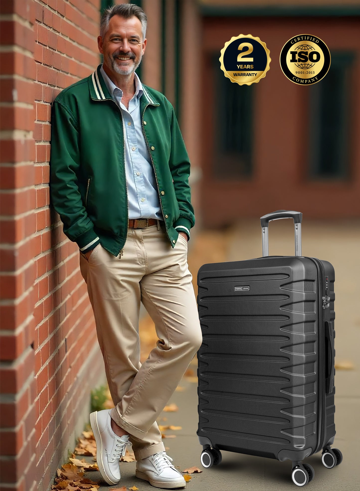 مجموعة عربة أمتعة خفيفة الوزن من 3 قطع من مادة ABS ذات الجوانب الصلبة مع قفل TSA و8 عجلات