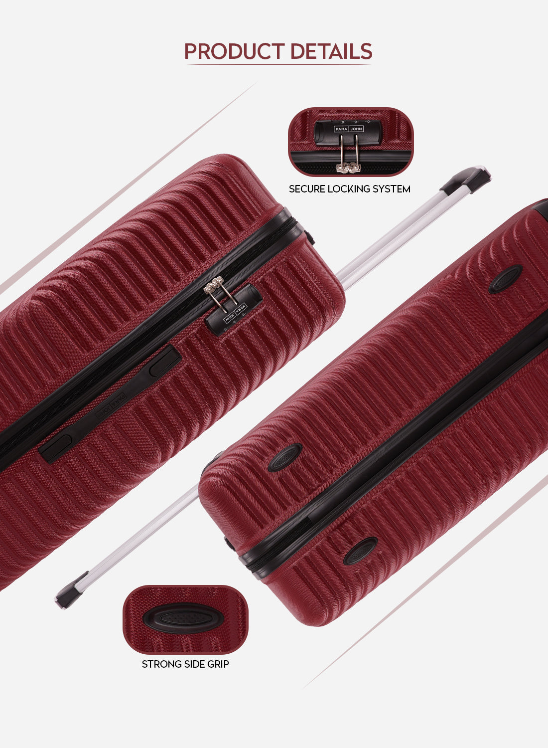 Aurora Cabin-Size Small (20-Inch) ABS Hard Case Luggage Trolley Bag with 4 Spinner Wheels and Lock PARAJOHN SAUDI ARABIA