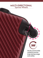 Aurora Cabin-Size Small (20-Inch) ABS Hard Case Luggage Trolley Bag with 4 Spinner Wheels and Lock PARAJOHN SAUDI ARABIA