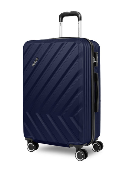 Chevron 24-Inch (Medium) ABS Hard Case Checked-In Luggage Trolley Bag with 4 Spinner Wheels and Lock PARA JOHN