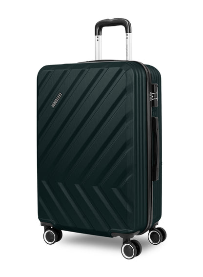 Chevron 24-Inch (Medium) ABS Hard Case Checked-In Luggage Trolley Bag with 4 Spinner Wheels and Lock PARA JOHN