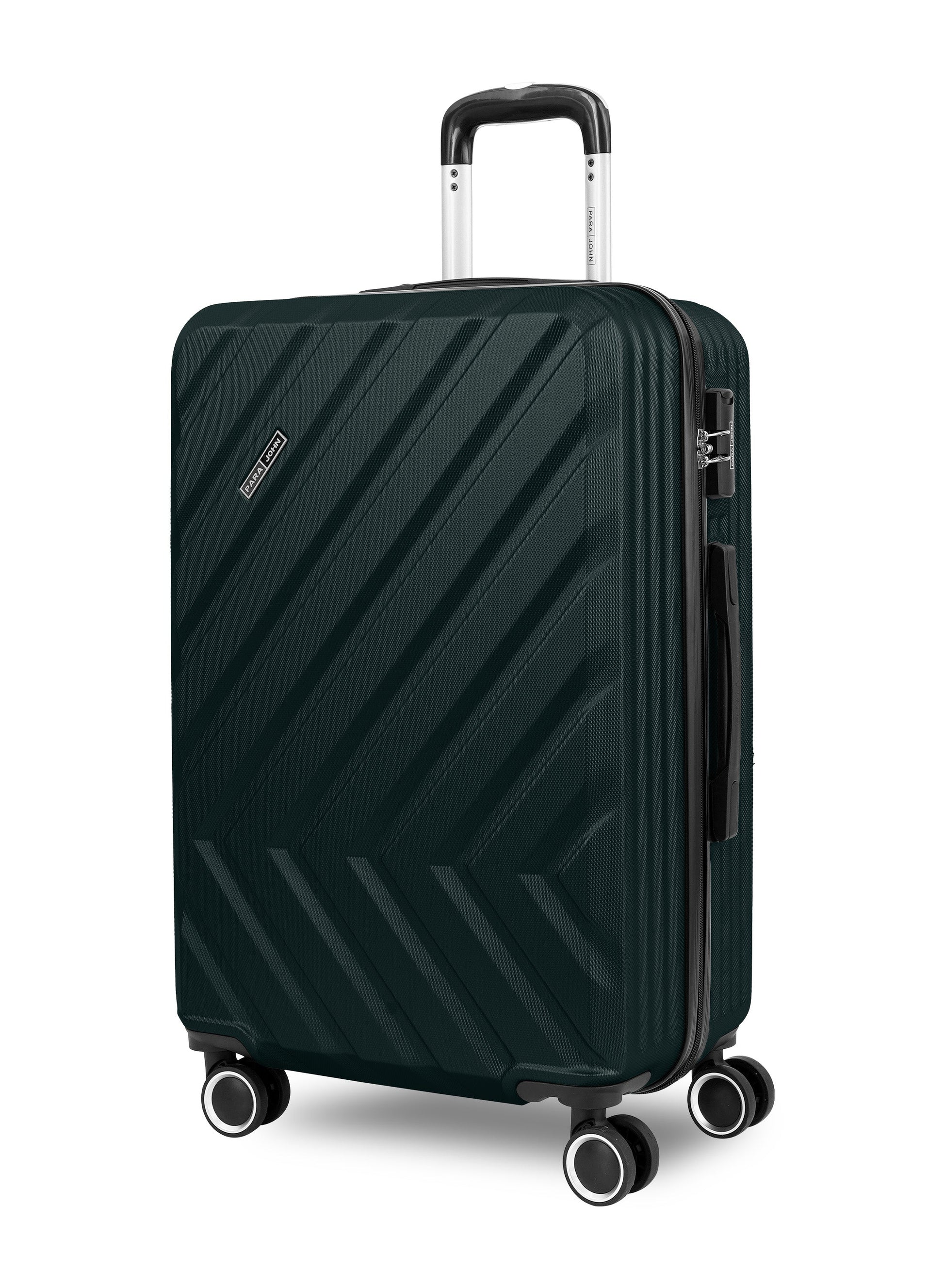 Chevron 28-Inch (Large) ABS Hard Case Checked-In Luggage Trolley Bag with 4 Spinner Wheels and Lock PARA JOHN