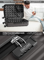 Chevron 28-Inch (Large) ABS Hard Case Checked-In Luggage Trolley Bag with 4 Spinner Wheels and Lock PARA JOHN