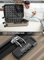 Chevron 20-Inch Cabin-Size (Small) ABS Hard Case Luggage Trolley Bag with 4 Spinner Wheels and Lock PARA JOHN