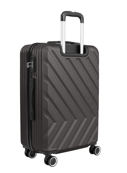 Chevron 20-Inch Cabin-Size (Small) ABS Hard Case Luggage Trolley Bag with 4 Spinner Wheels and Lock PARA JOHN