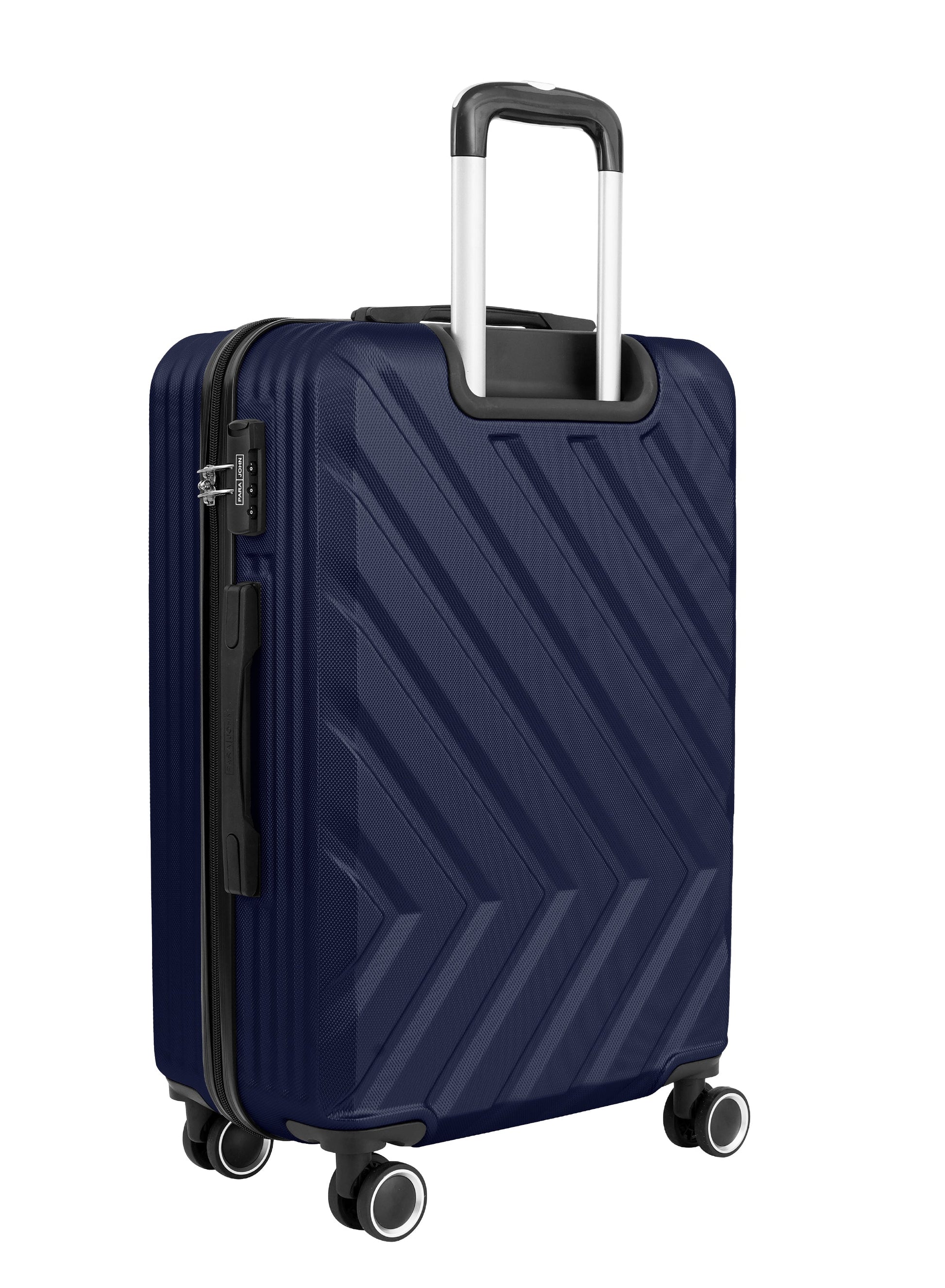 Chevron 24-Inch (Medium) ABS Hard Case Checked-In Luggage Trolley Bag with 4 Spinner Wheels and Lock PARA JOHN
