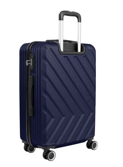 Chevron 24-Inch (Medium) ABS Hard Case Checked-In Luggage Trolley Bag with 4 Spinner Wheels and Lock PARA JOHN