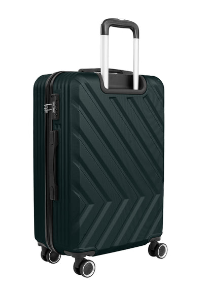 Chevron 24-Inch (Medium) ABS Hard Case Checked-In Luggage Trolley Bag with 4 Spinner Wheels and Lock PARA JOHN