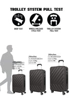 Chevron 20-Inch Cabin-Size (Small) ABS Hard Case Luggage Trolley Bag with 4 Spinner Wheels and Lock PARA JOHN