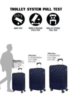Chevron 20-Inch Cabin-Size (Small) ABS Hard Case Luggage Trolley Bag with 4 Spinner Wheels and Lock PARA JOHN