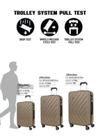 Chevron 20-Inch Cabin-Size (Small) ABS Hard Case Luggage Trolley Bag with 4 Spinner Wheels and Lock PARA JOHN