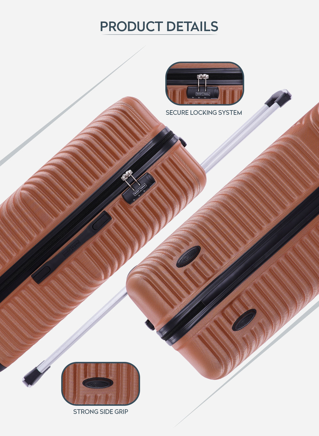 Aurora Cabin-Size Small (20-Inch) ABS Hard Case Luggage Trolley Bag with 4 Spinner Wheels and Lock PARAJOHN SAUDI ARABIA