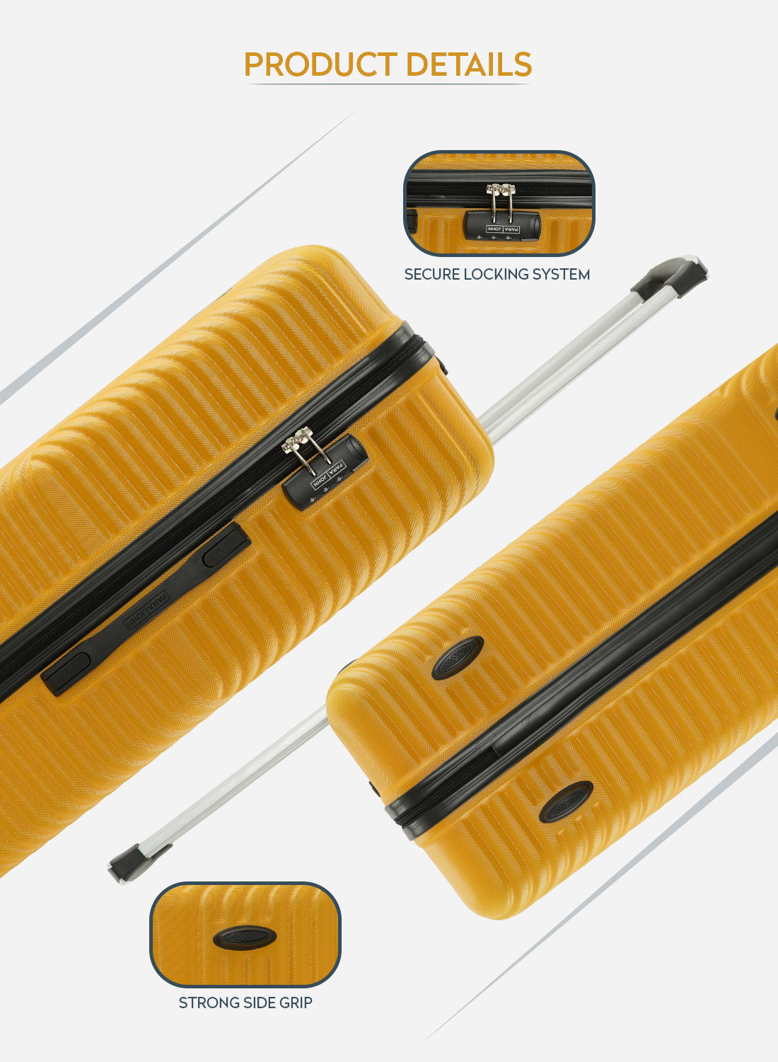 Aurora Cabin-Size Small (20-Inch) ABS Hard Case Luggage Trolley Bag with 4 Spinner Wheels and Lock PARAJOHN SAUDI ARABIA