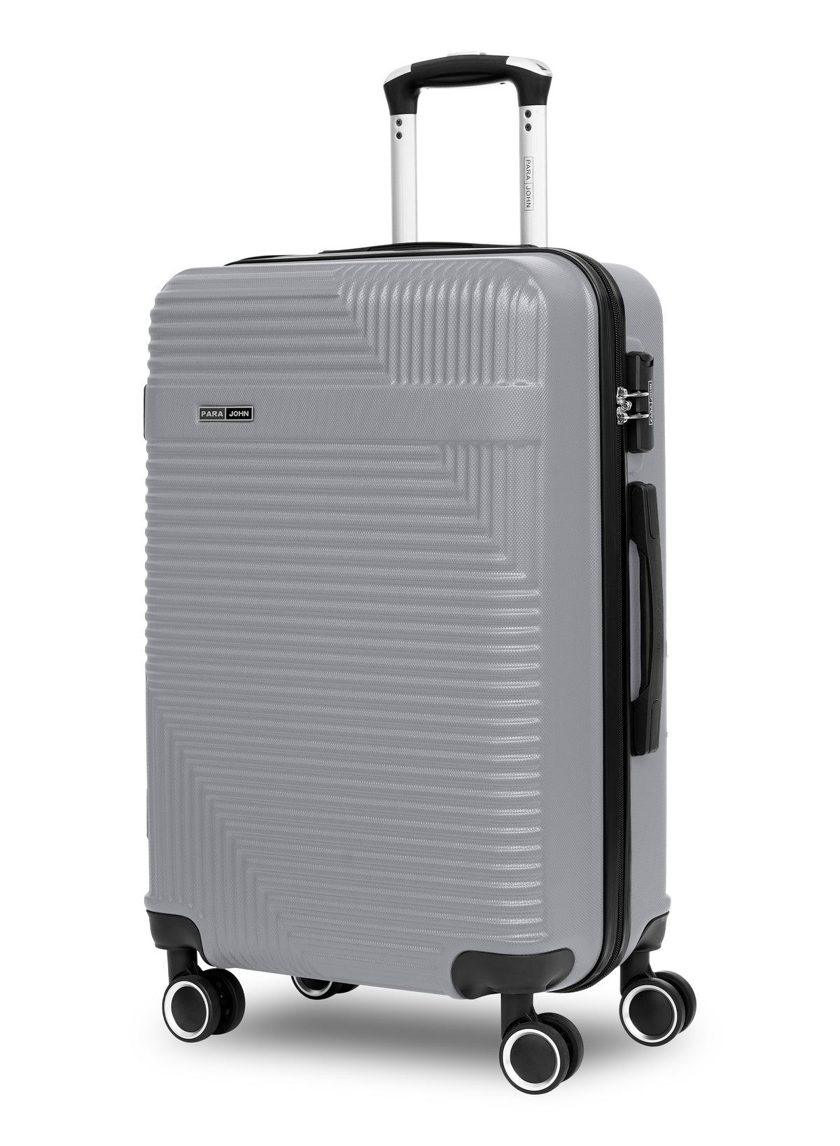 Para John Set of 3 ABS Hard Case Luggage Trolley Bags with 8 Spinner Wheels and Lock – Red (Small, Medium, Large) PARAJOHN UAE