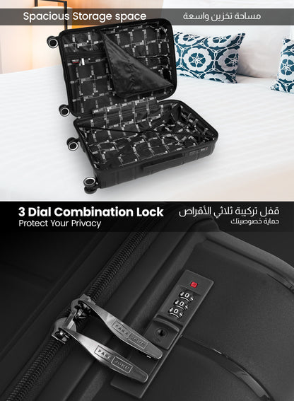 ZENSPIRE Series 3 Piece Premium Polypropylene Luggage Set PARAJOHN UAE