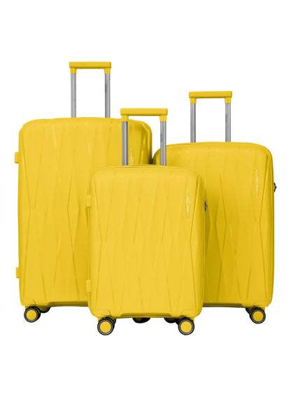 TRIACUT Series 3 Piece Premium Polypropylene Luggage Set PARAJOHN UAE