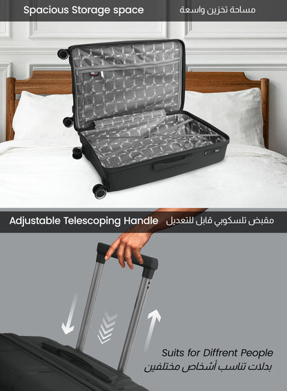 TRIACUT Series 3 Piece Premium Polypropylene Luggage Set PARAJOHN UAE