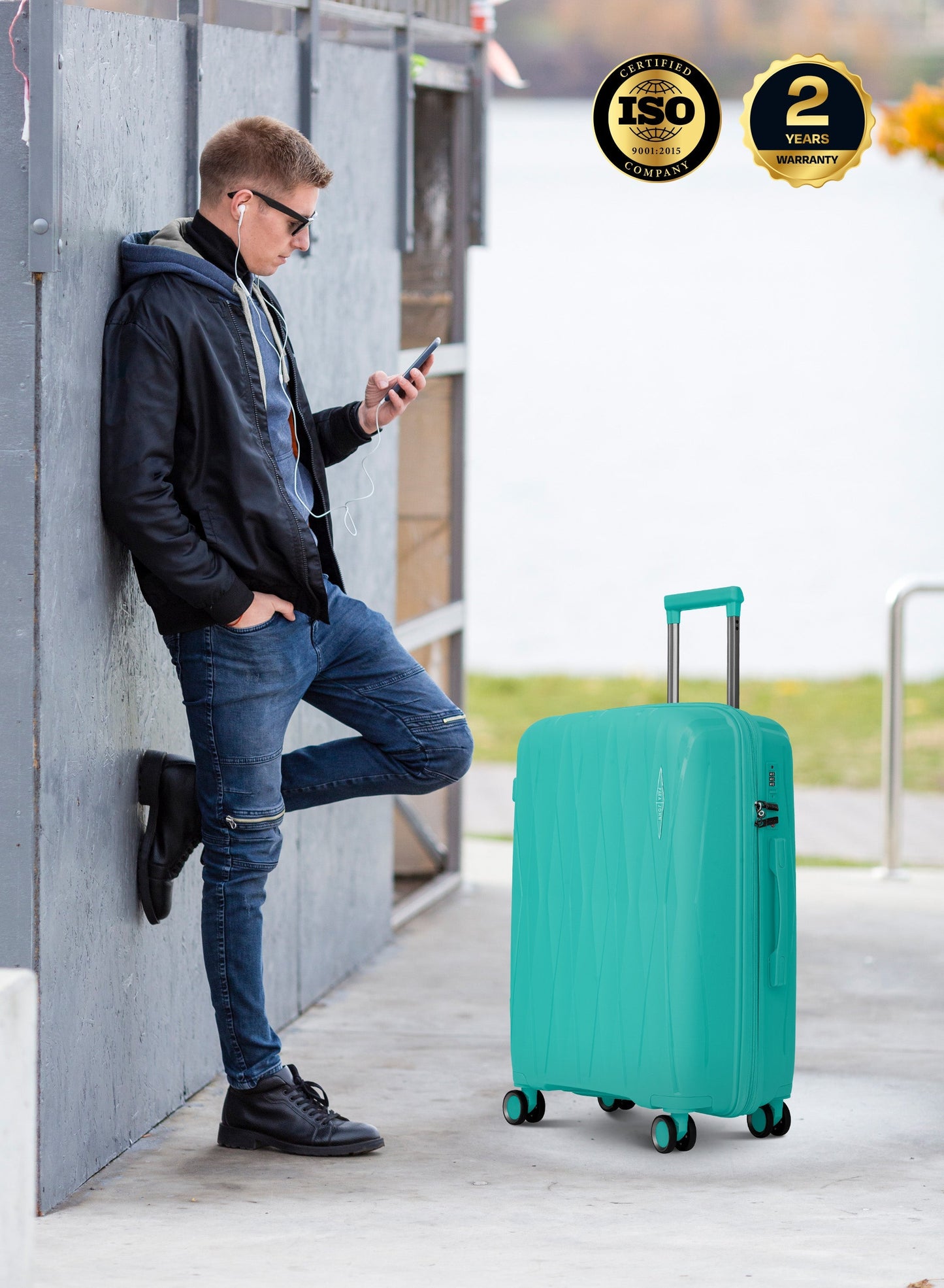 TRIACUT Series 3 Piece Premium Polypropylene Luggage Set PARAJOHN UAE